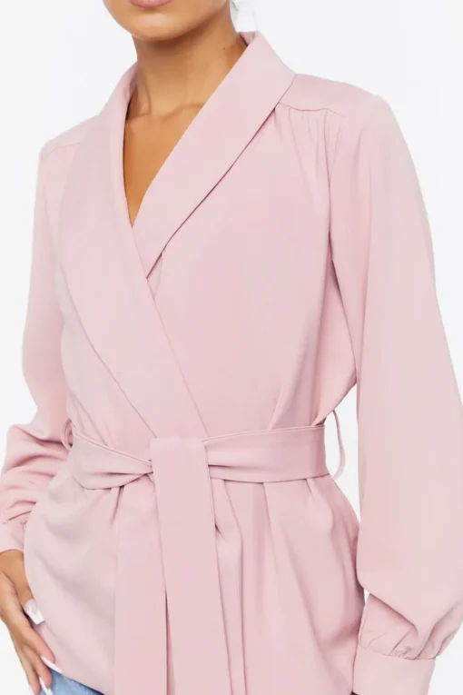 Belted Shawl Lapel Shacket