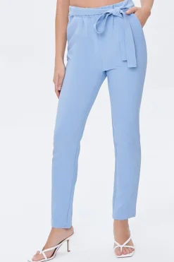 Belted Tie-Waist Pants