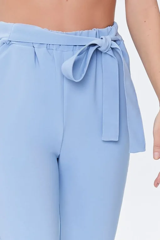 Belted Tie-Waist Pants