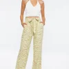 Belted Zebra Print High-Rise Pants