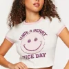 Berry Nice Day Graphic Ringer Tee