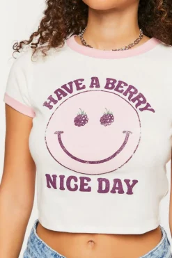Berry Nice Day Graphic Ringer Tee