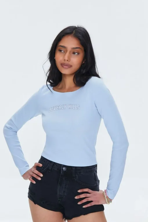 Beverly Hills Graphic Ribbed Tee