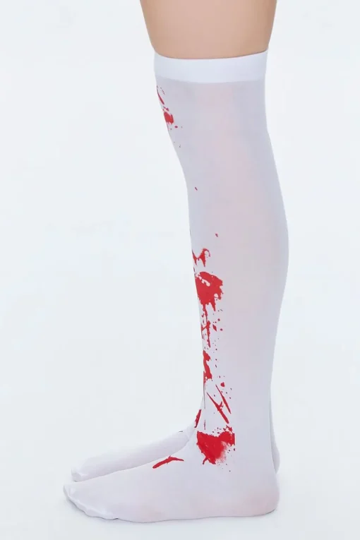 Blood Print Over-The-Knee Socks