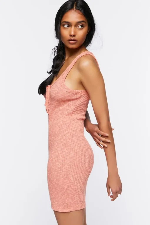 Bodycon Lace-Up Mini Dress