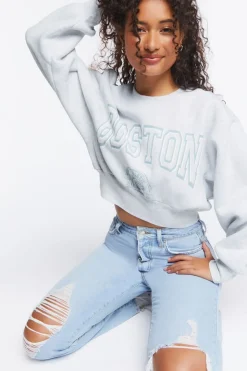 Boston Graphic Cropped Pullover