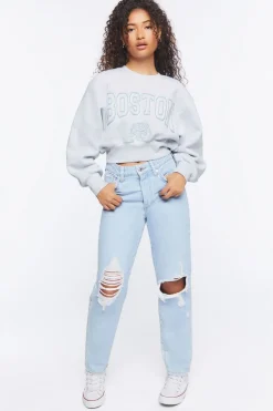 Boston Graphic Cropped Pullover