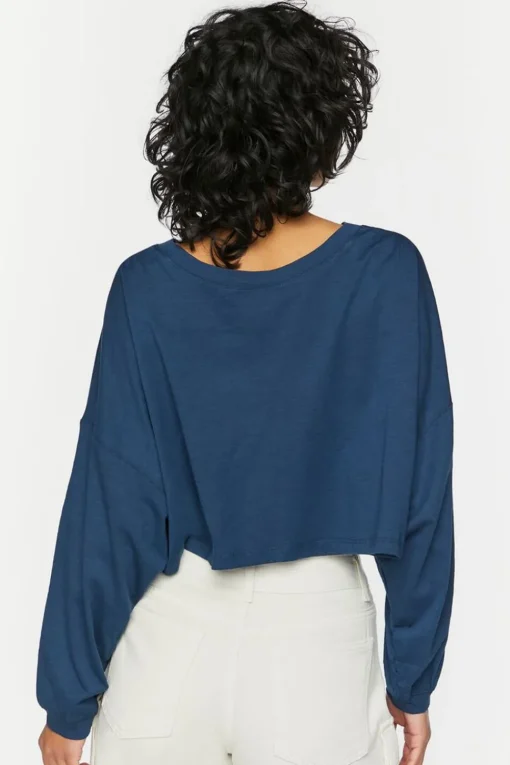 Boxy Long-Sleeve Cropped Tee