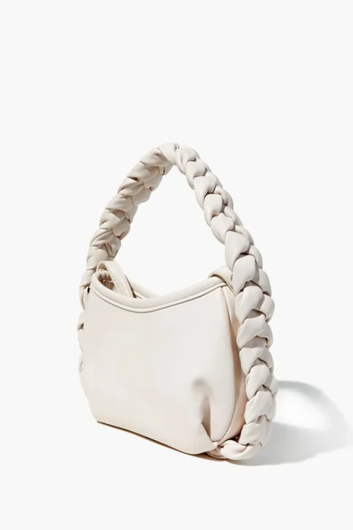 Braided Faux Leather Crossbody Bag