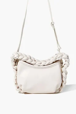 Braided Faux Leather Crossbody Bag