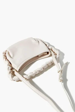 Braided Faux Leather Crossbody Bag