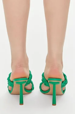 Braided Open-Toe Stiletto Heels