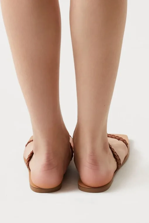 Braided Square-Toe Sandals