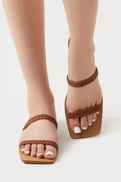 Braided Square-Toe Sandals