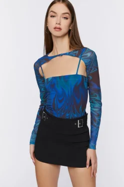 Buckle-Strap Mini Skirt