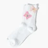 Butterfly Applique Crew Socks