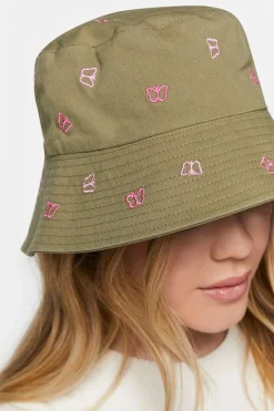 Butterfly Embroidered Bucket Hat