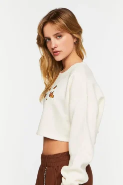 Butterfly Graphic Cropped Pullover