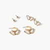 Butterfly Hoop & Stud Earring Set