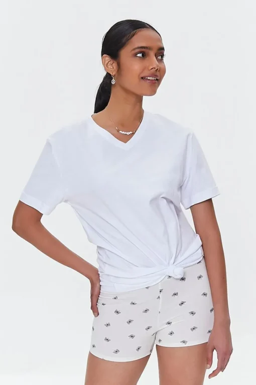 Butterfly Print Biker Shorts