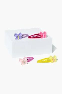 Butterfly Snap Hair Clip Set