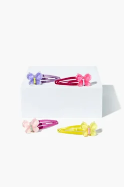 Butterfly Snap Hair Clip Set
