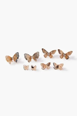Butterfly Stud Earring Set