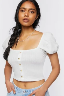 Buttoned Crop Top