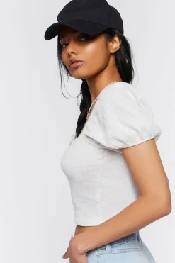Buttoned Crop Top
