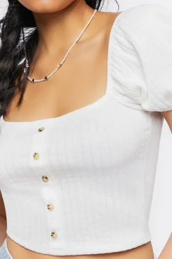 Buttoned Crop Top