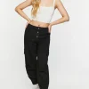 Button-Front Cargo Joggers