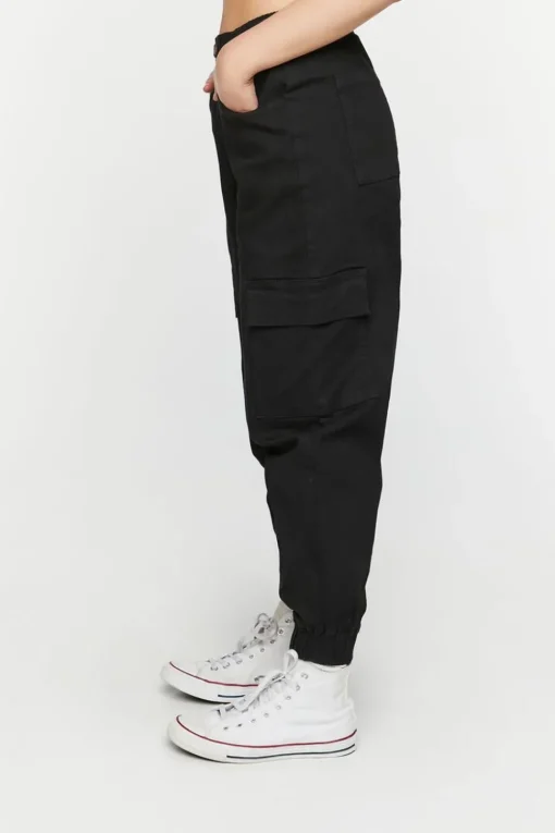 Button-Front Cargo Joggers