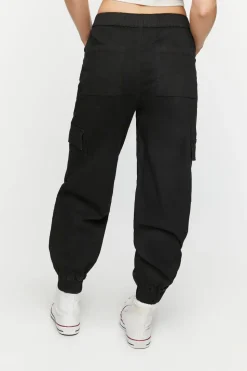 Button-Front Cargo Joggers