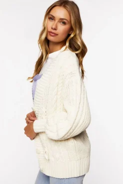 Cable Knit Cardigan Sweater