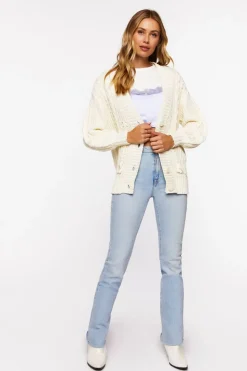 Cable Knit Cardigan Sweater