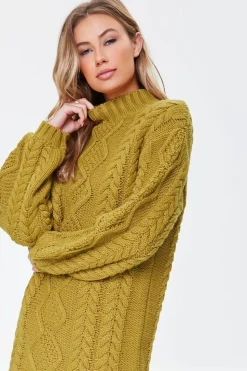 Cable Knit Sweater Mini Dress