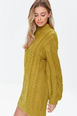 Cable Knit Sweater Mini Dress