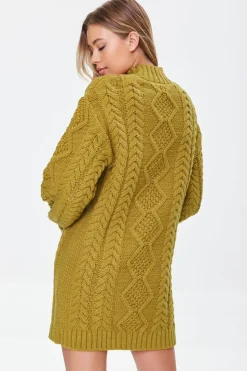 Cable Knit Sweater Mini Dress