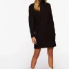 Cable Knit Turtleneck Mini Dress
