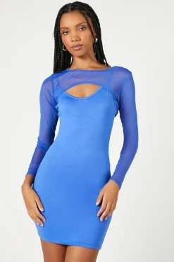 Cami Mini Dress & Mesh Shrug Set