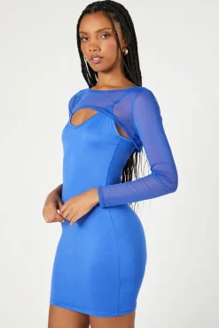Cami Mini Dress & Mesh Shrug Set
