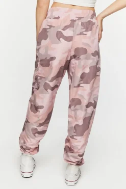 Camo Print Smocked Joggers