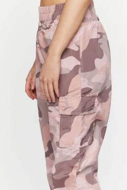 Camo Print Smocked Joggers