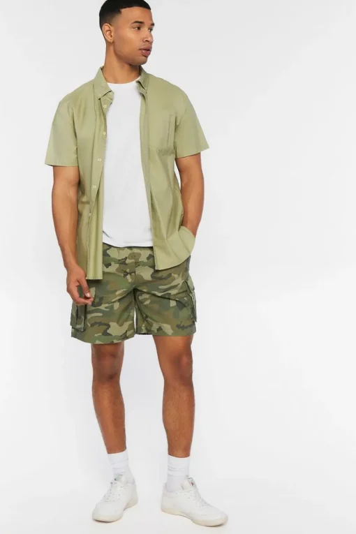 Camo Ripstop Cargo Shorts