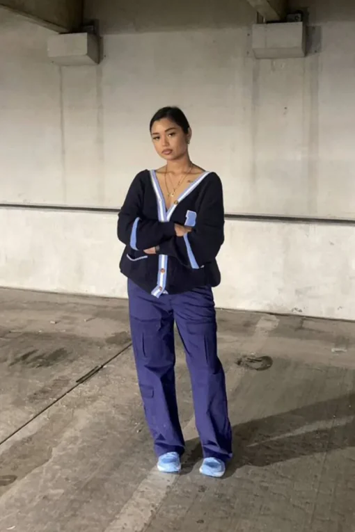 Canvas Wide-Leg Cargo Pants