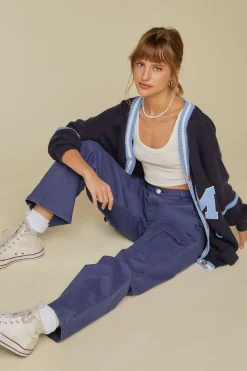 Canvas Wide-Leg Cargo Pants