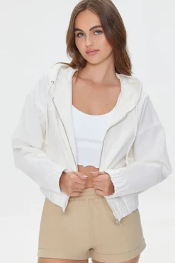 Canvas Zip-Up Hooded Jacket