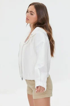 Canvas Zip-Up Hooded Jacket
