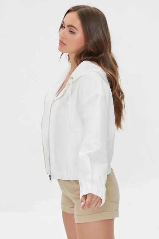 Canvas Zip-Up Hooded Jacket