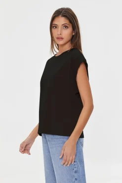 Cap-Sleeve Cotton Tee
